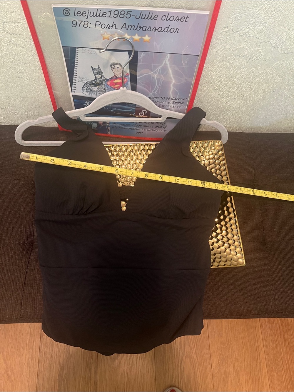 #2456**Classic Black One-Piece Swimsuit - Picture 6 of 17